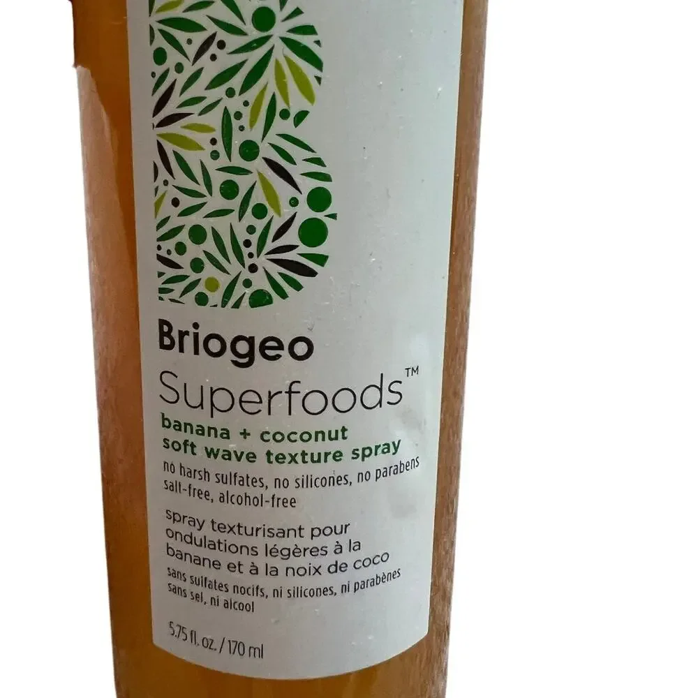 Briogeo Superfoods Banana + Coconut Soft Wave Texture Spray New 5.75 fl oz Rare